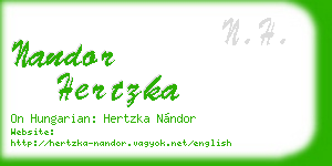 nandor hertzka business card